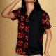 Handcrafted Half Sleeves Pomegranate Shirt Cotton
